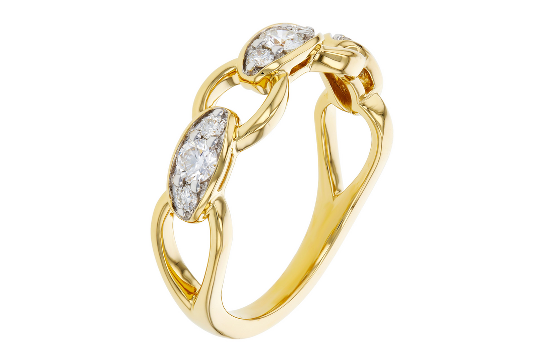 Diamond Contemporary Style Ring 14k Yellow Gold .40 Total