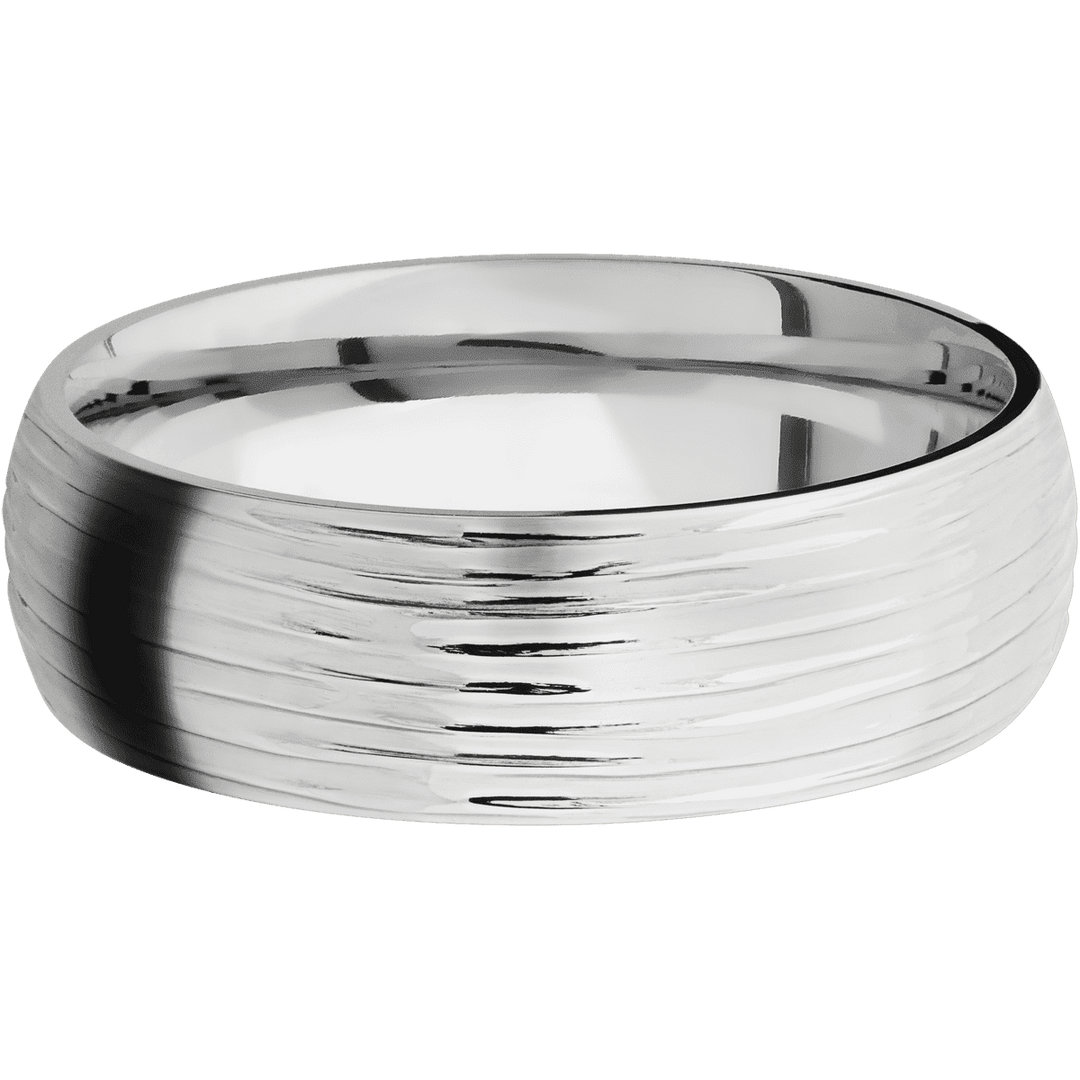 14K White Gold + Treebark3 Finish