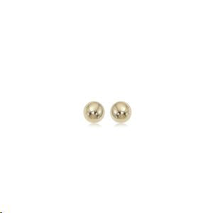 Ball Post 3mm Earrings 14k Yellow Gold Polished
