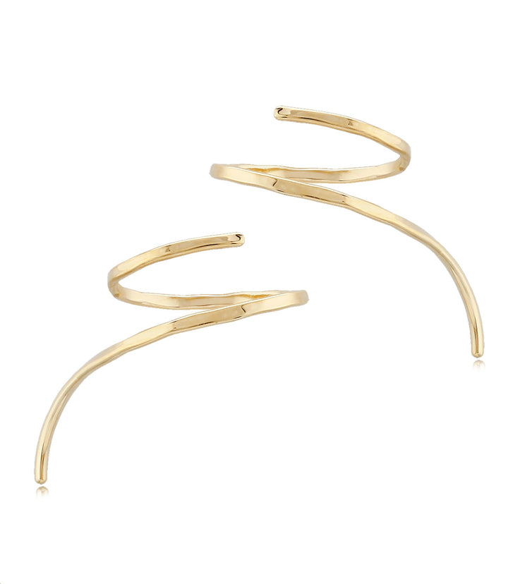 Weave Wire Earrings 14k Yellow Gold Polished