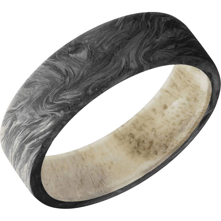 Forged Carbon Fiber + None Finish + Antler