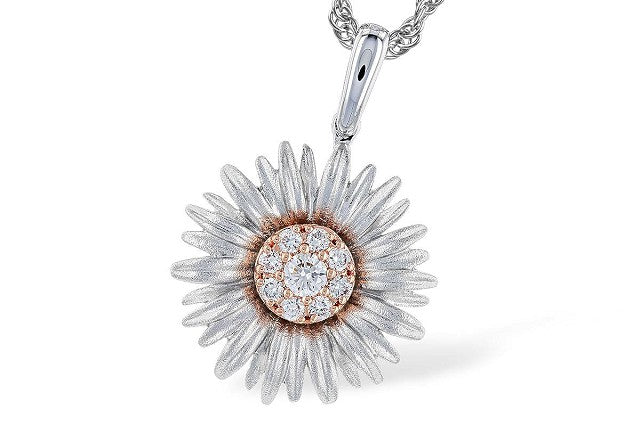 Diamond Pendant 0.1ct. 14k Two-Tone