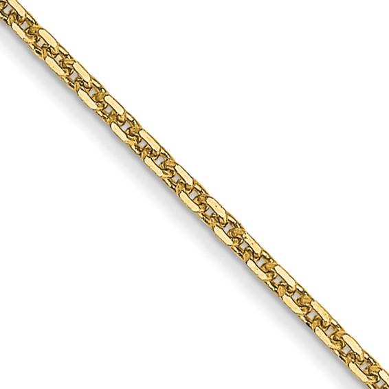 18 inch 14k yellow gold solid cable chain