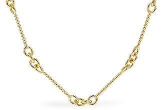 18 Inch Polished Bar Rope Sections Fancy Link Chain 14k Yellow Gold with Lobster Clasp