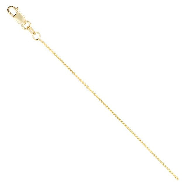 14k Yellow Gold 20 inch Superflex Round Wheat Necklace