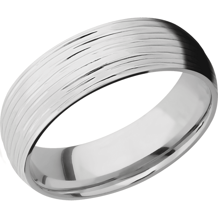 14K White Gold + Treebark3 Finish