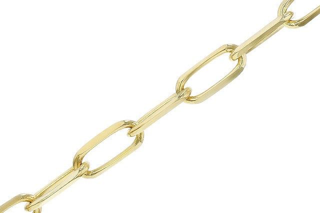Paperclip Bracelet, 14k Yellow Gold