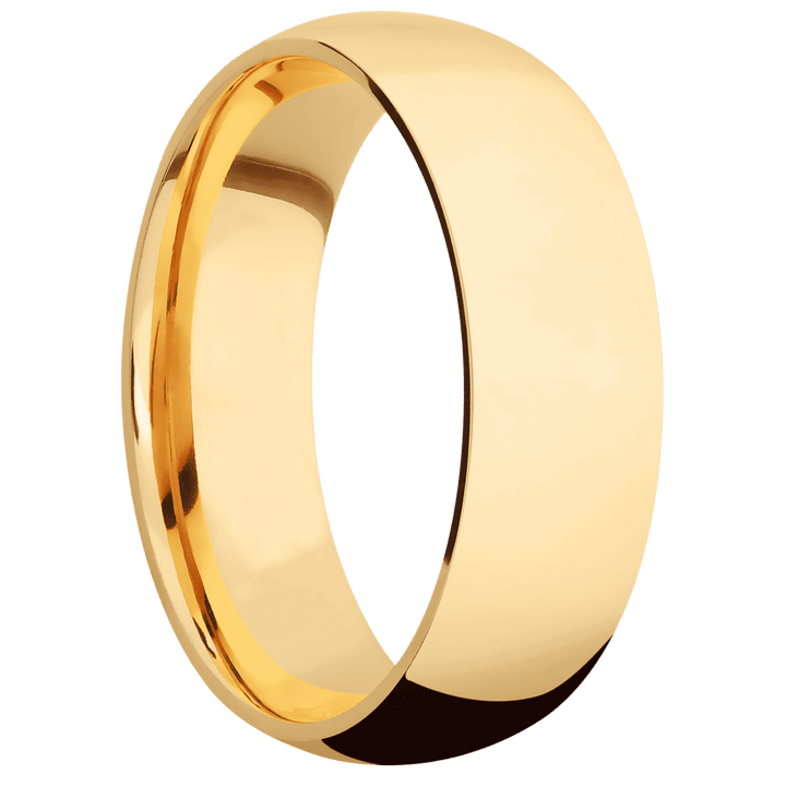14K Yellow Gold + Polish Finish