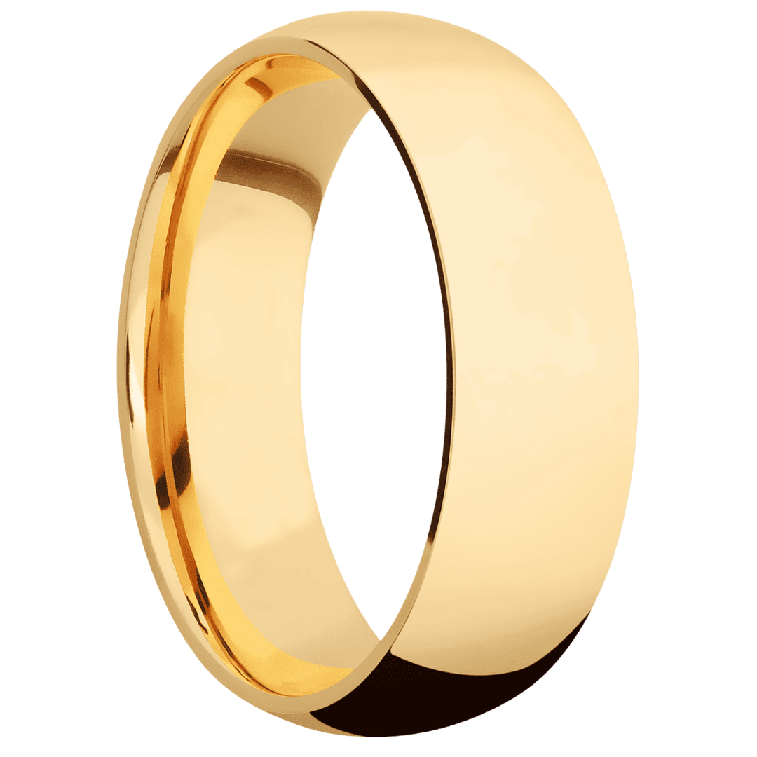 14K Yellow Gold + Polish Finish