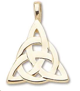 Celtic Knot Life's Endless Circle Pendant, 14k Yellow Gold