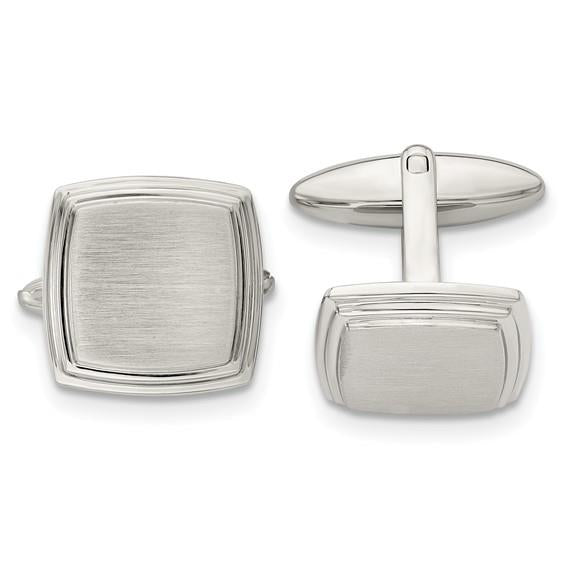 Square Stainless Steel Cuff Links