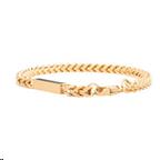 Stainless Steel Gold Plated Franco Engravable Bracelet