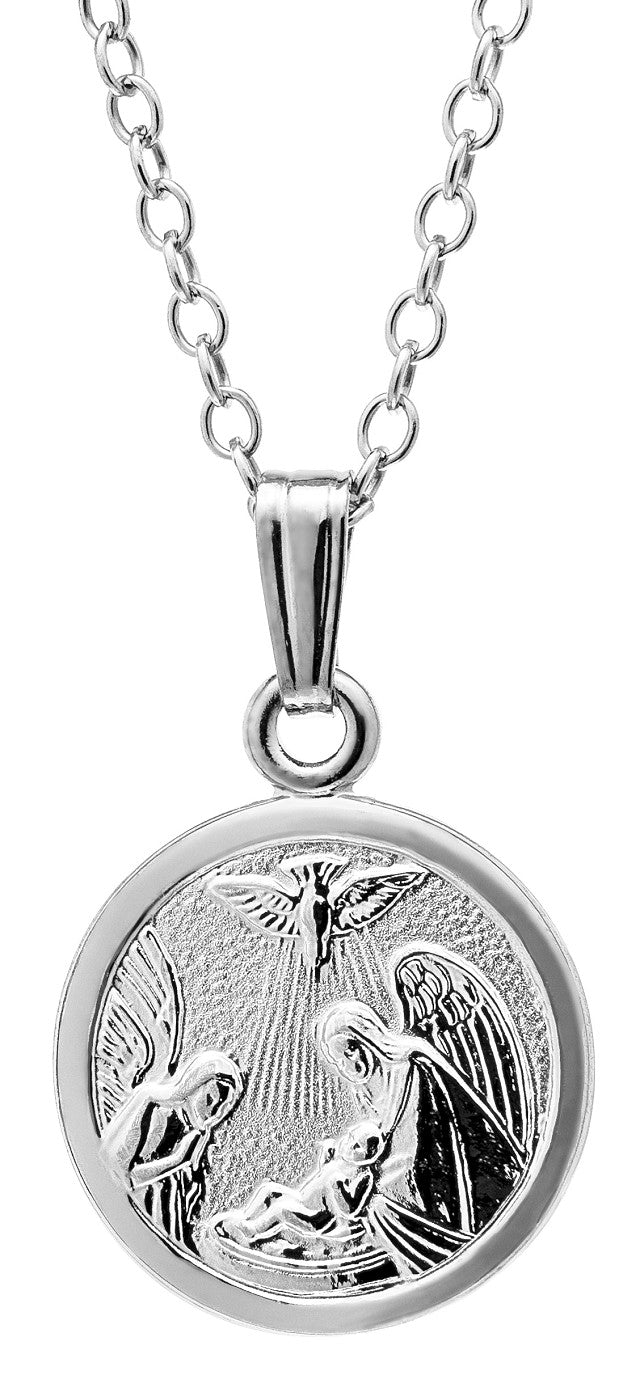 Children’s Guardian Angel Pendant, Sterling Silver