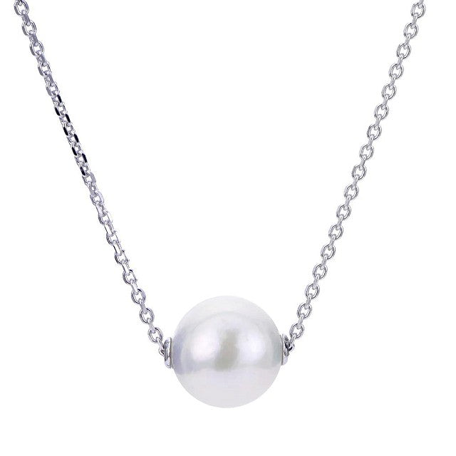 Solitaire 11.0-11.5mm Freshwater Pearl Pendant Sterling Silver