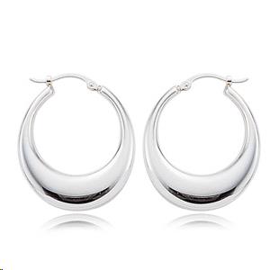 Large Hoop earrings in Sterling Silver