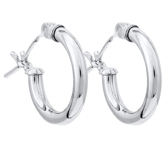 Child's Hoop 2 x 14mm earrings in Sterling Silver