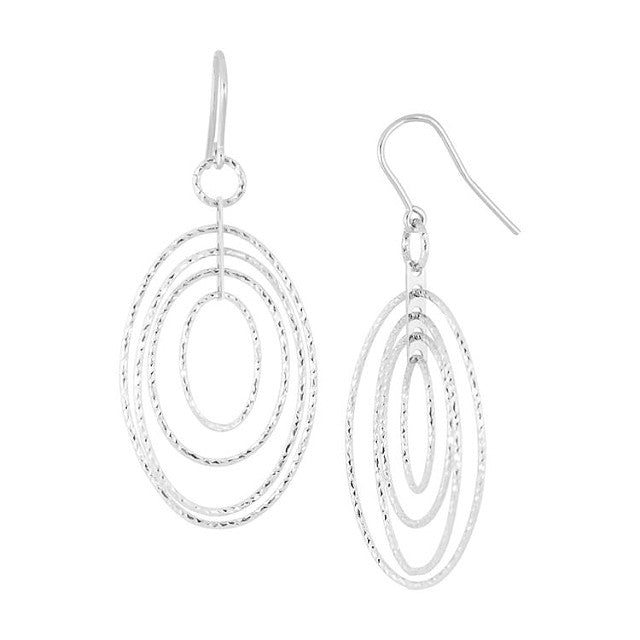 Drop Ovals earrings in Sterling Silver
