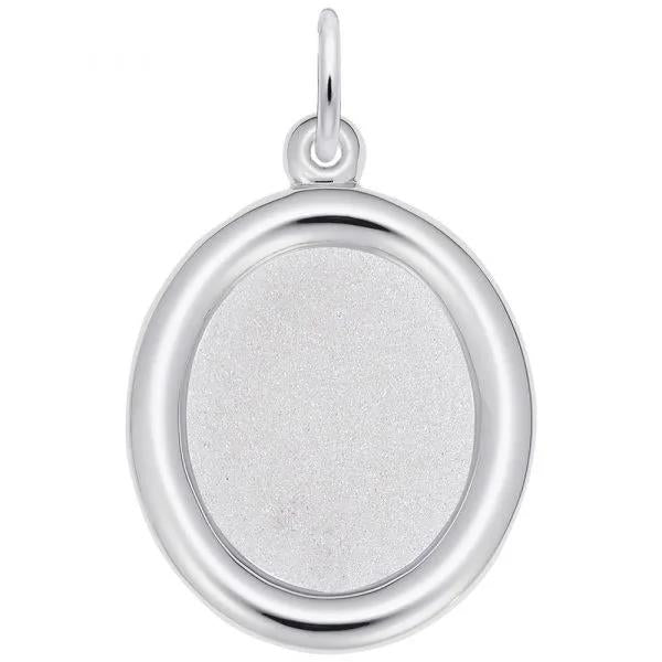 Sterling Silver Engravable Photo Art Charm Charm