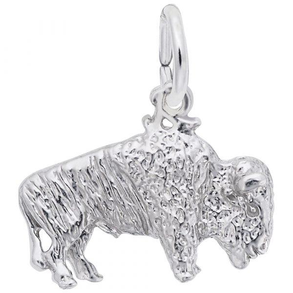Sterling Silver Animal Buffalo Charm