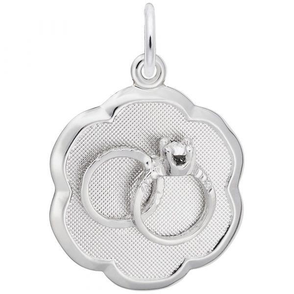 Sterling Silver Engravable Wedding Rings Charm
