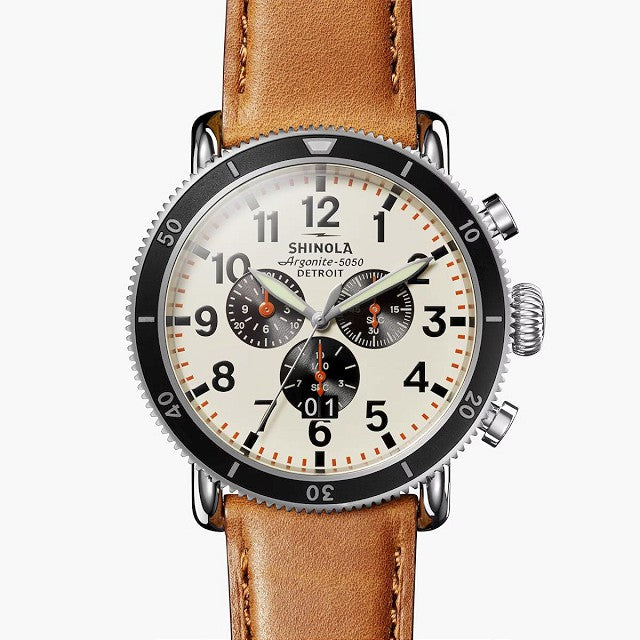 Shinola Runwell Men's 48 mm Quartz Watch with Chronograph S0120183149
