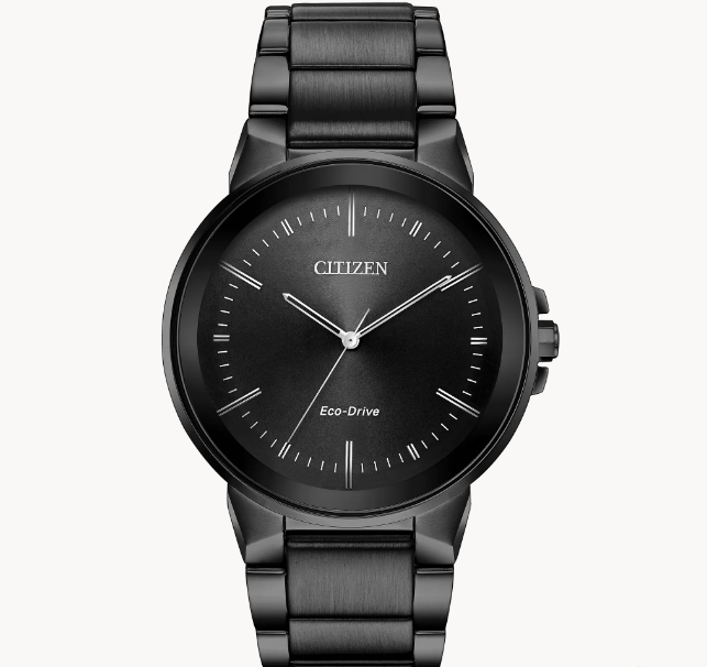 Citizen Axiom Black Dial Eco-Drive with Hours-Minutes-Seconds BJ6517-52E