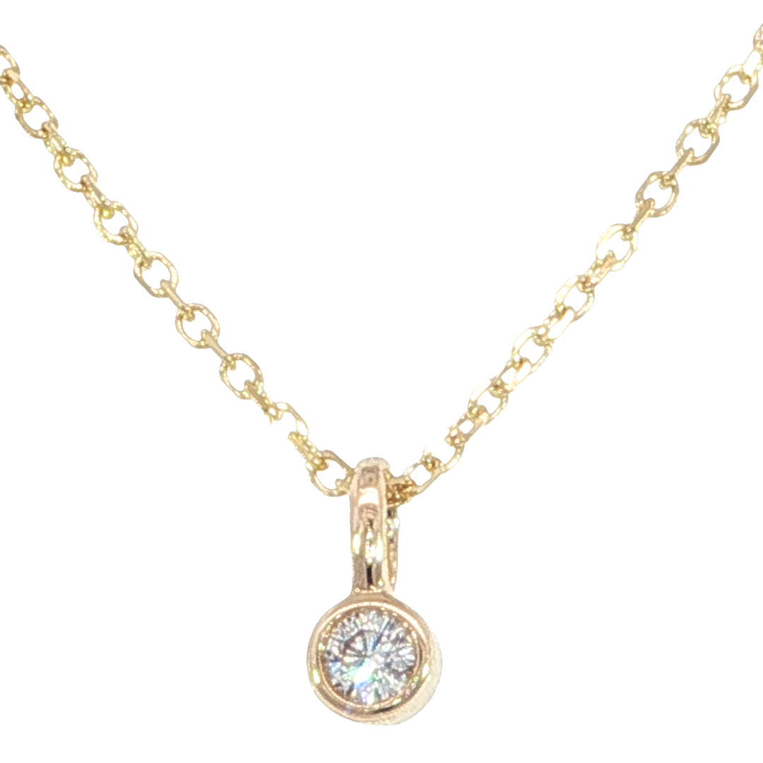 Diamond Pendant 0.03ct. 14k Yellow Gold