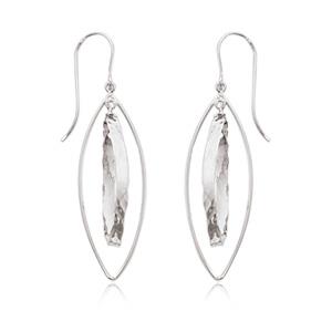 Wire Marquise Shape earrings in Sterling Silver