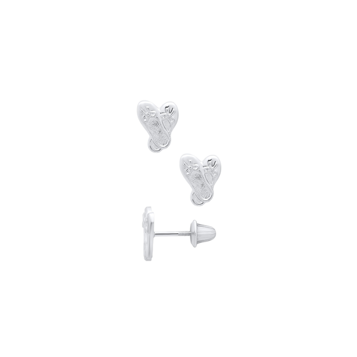 Children’s Ballet Slippers Earrings, Sterling Silver