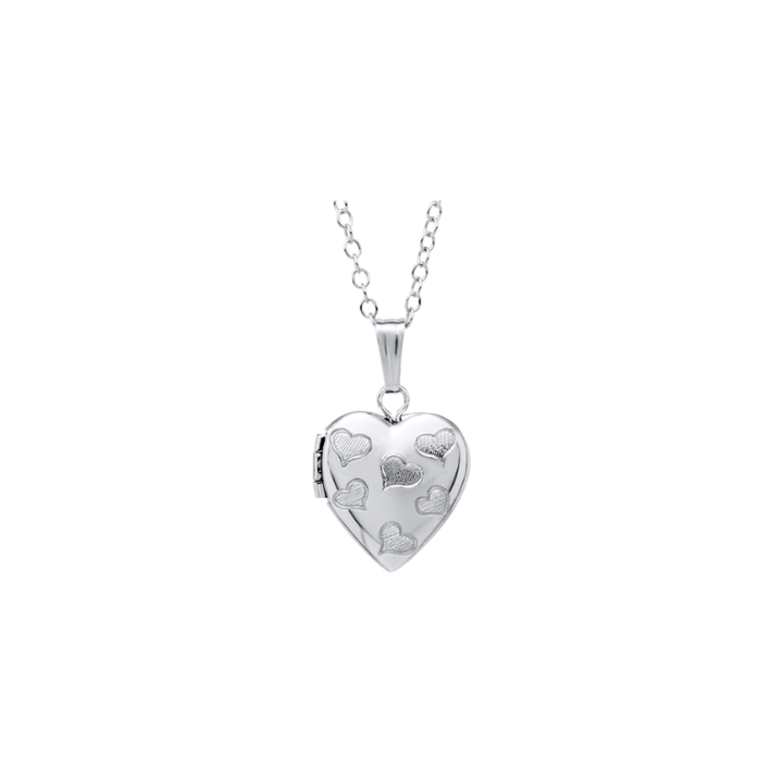 Heart Childs Locket Pendant in Sterling Silver
