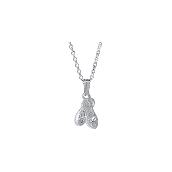 Children’s Ballet Slippers Pendant, Sterling Silver