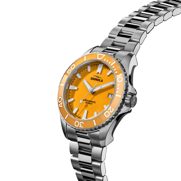 Shinola Lake Huron Monster Men's 39 Automatic Watch Sun Lake Dial with Date S0120484242
