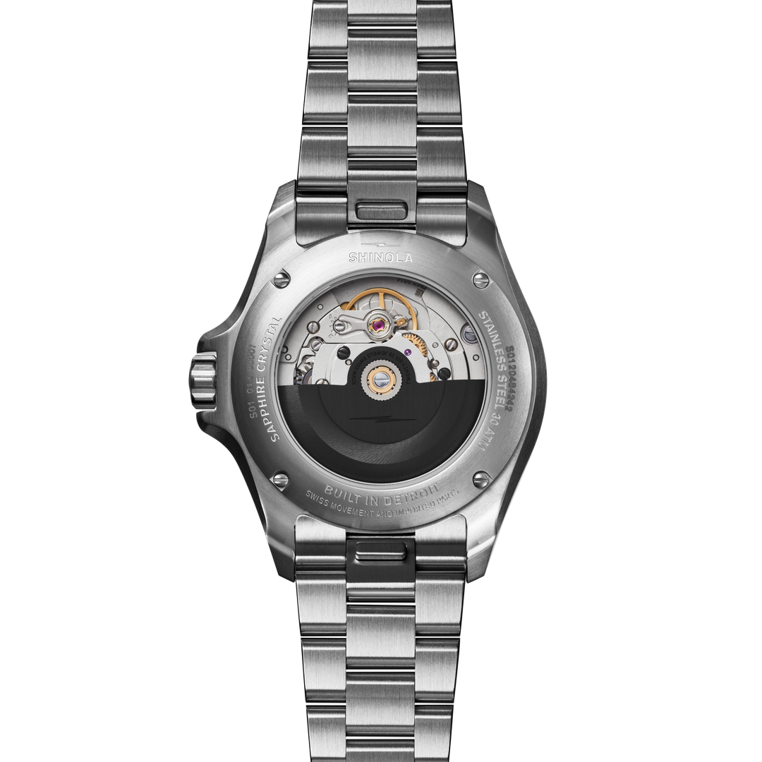 Shinola Lake Huron Monster Men's 39 Automatic Watch Sun Lake Dial with Date S0120484242