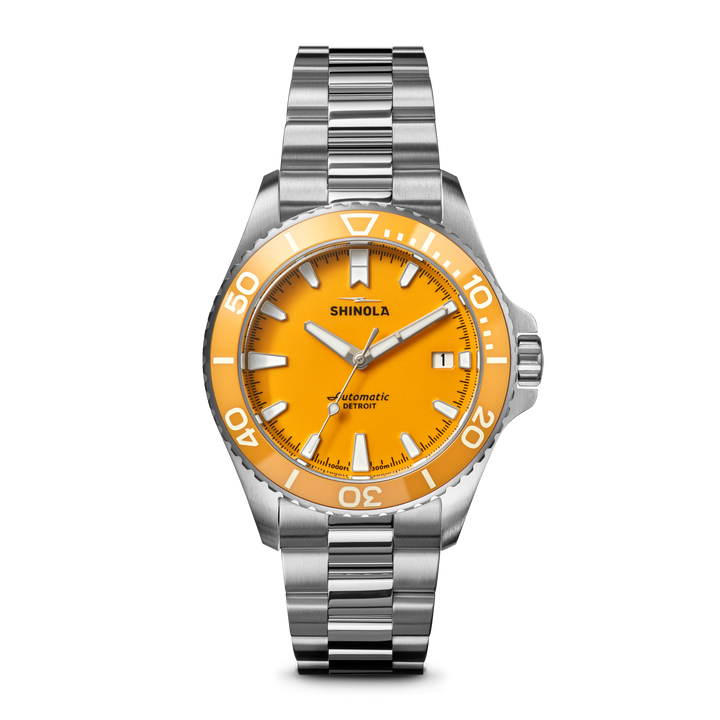 Shinola Lake Huron Monster Men's 39 Automatic Watch Sun Lake Dial with Date S0120484242