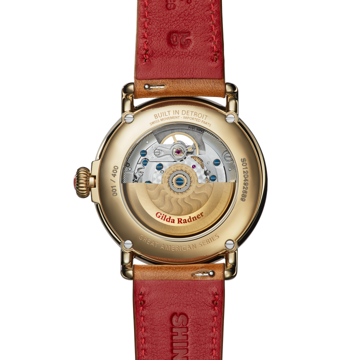 Shinola Gilda Radner Runwell Unisex 39mm Automatic Watch with Hours-Minutes-Seconds S0120492685