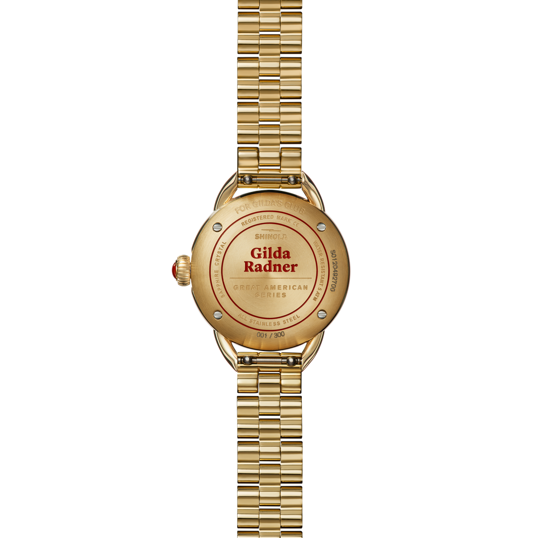Shinola Gilda Radner Runabout Limited Edition Women's 25mm Quartz Watch with 60 Diamonds