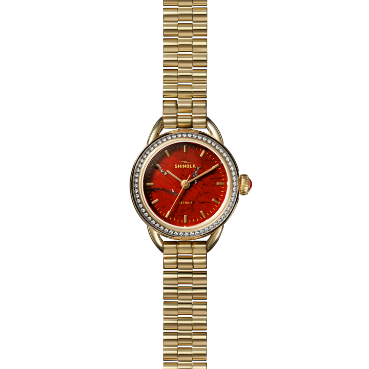 Shinola Gilda Radner Runabout Limited Edition Women's 25mm Quartz Watch with 60 Diamonds