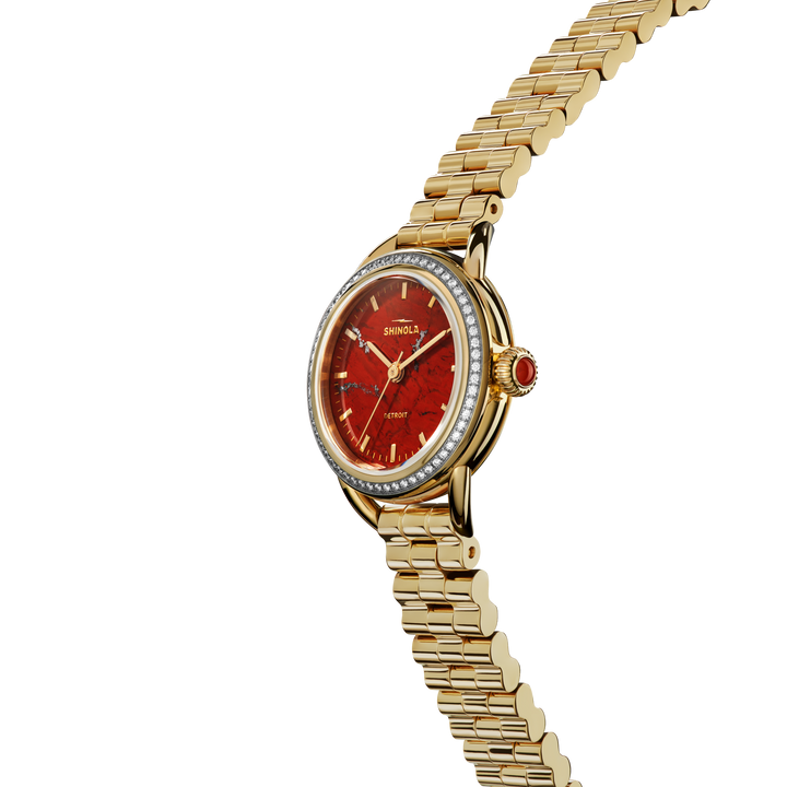 Shinola Gilda Radner Runabout Limited Edition Women's 25mm Quartz Watch with 60 Diamonds