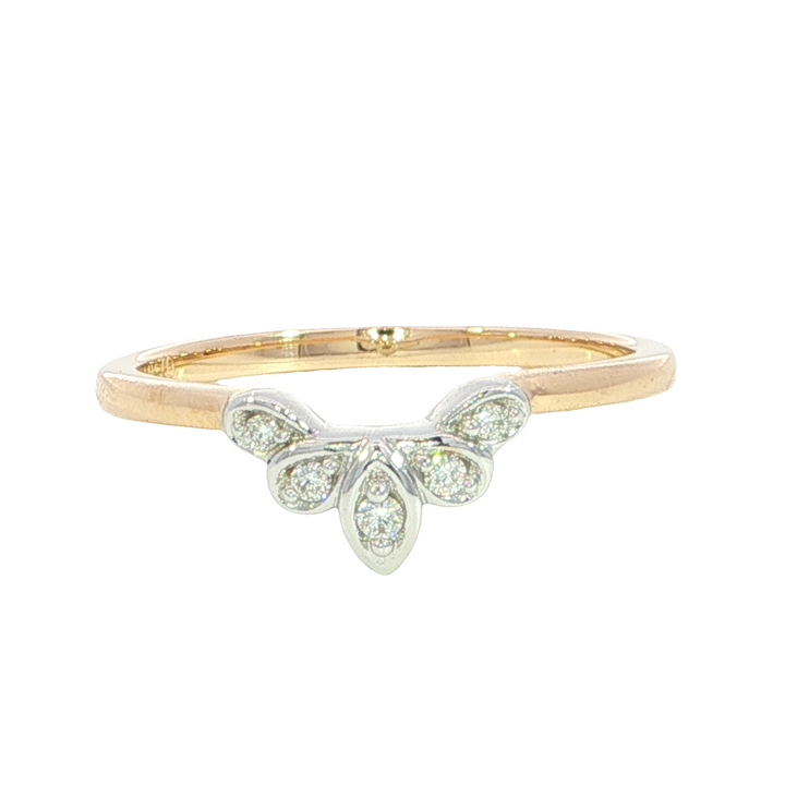 Nesting Ring 14k White Gold Polished .05 Diamond Band