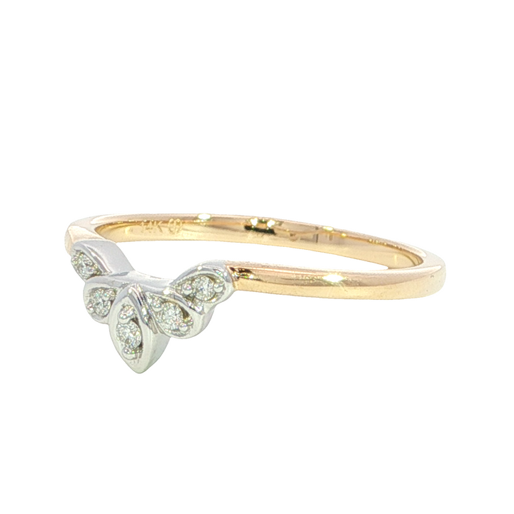 Nesting Ring 14k White Gold Polished .05 Diamond Band