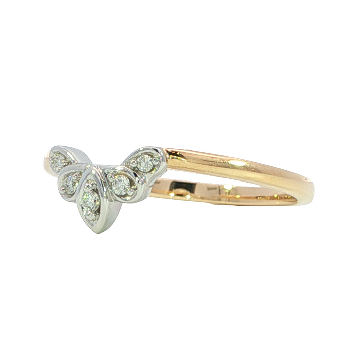 Nesting Ring 14k White Gold Polished .05 Diamond Band