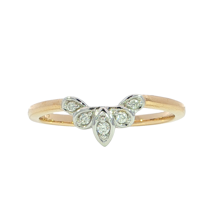 Nesting Ring 14k White Gold Polished .05 Diamond Band