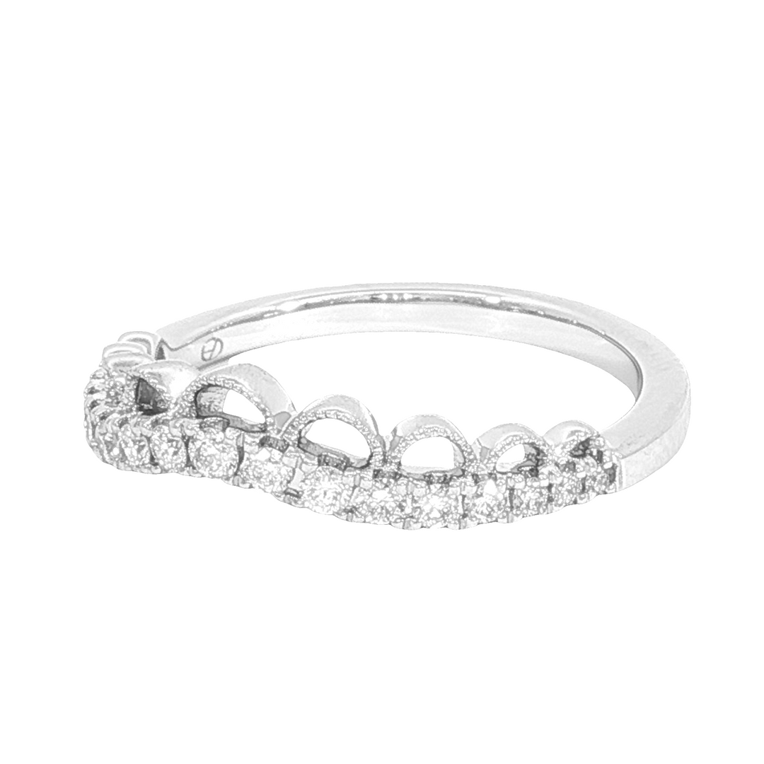 Nesting Ring 14k White Gold Polished .25ct Diamond Band
