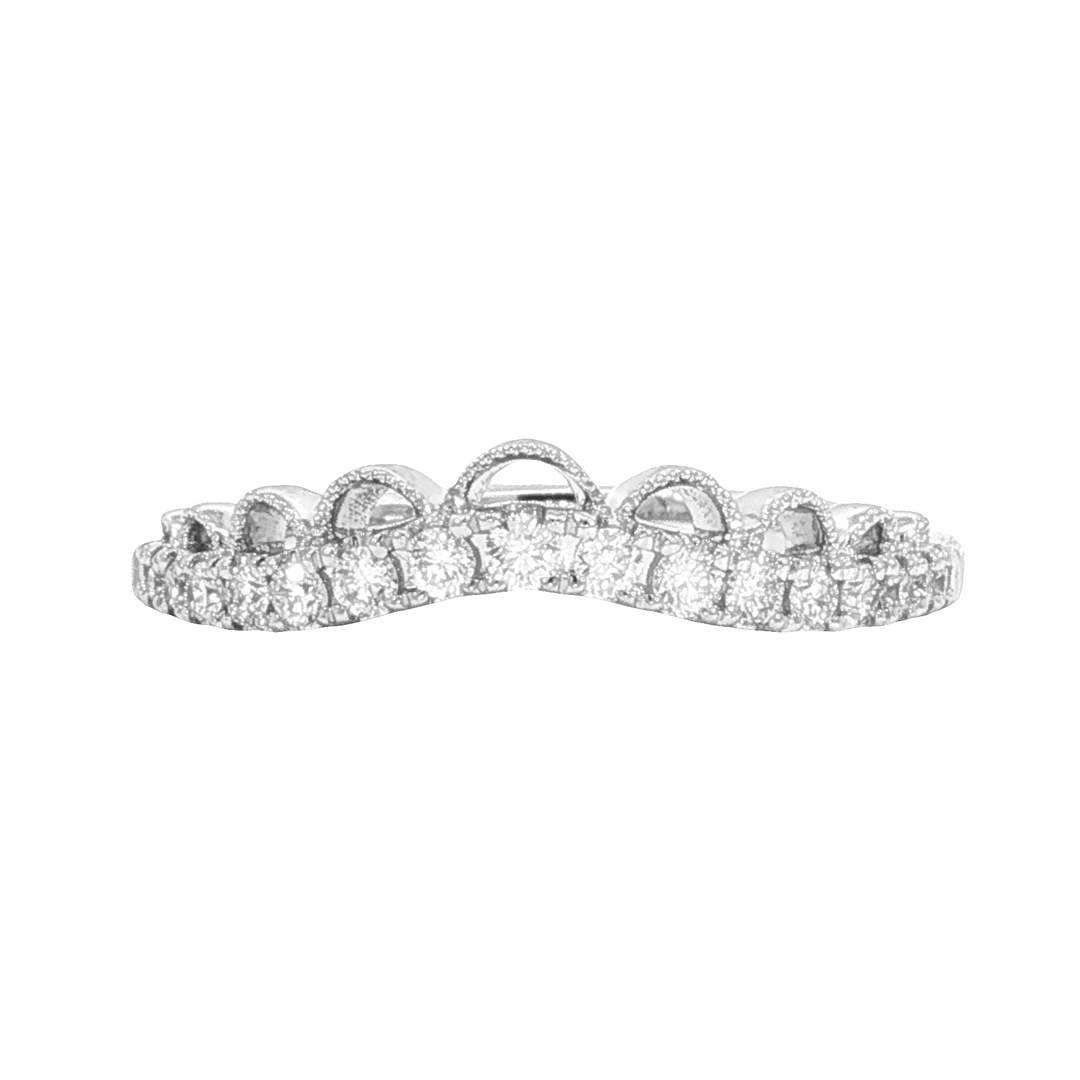 Nesting Ring 14k White Gold Polished .25ct Diamond Band