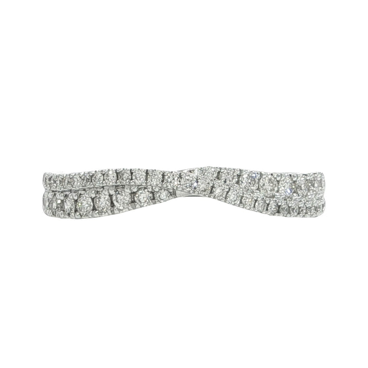 Prong Set 14k White Gold Polished .33ct Diamond Band