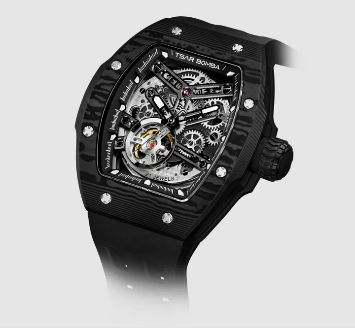 Tsar Bomba Atomic Series Clear Dial Automatic with Hours-Minutes-Seconds 7 interchangable Options TB8218 (1+7) - Custom Build