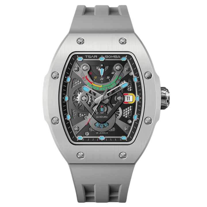 Tsar Bomba Atomic Series Exhibition Dial Automatic with Multifunction TB8226C- Gray