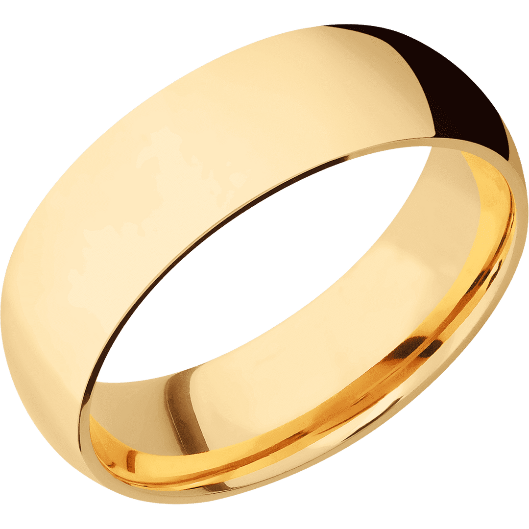 14K Yellow Gold + Polish Finish