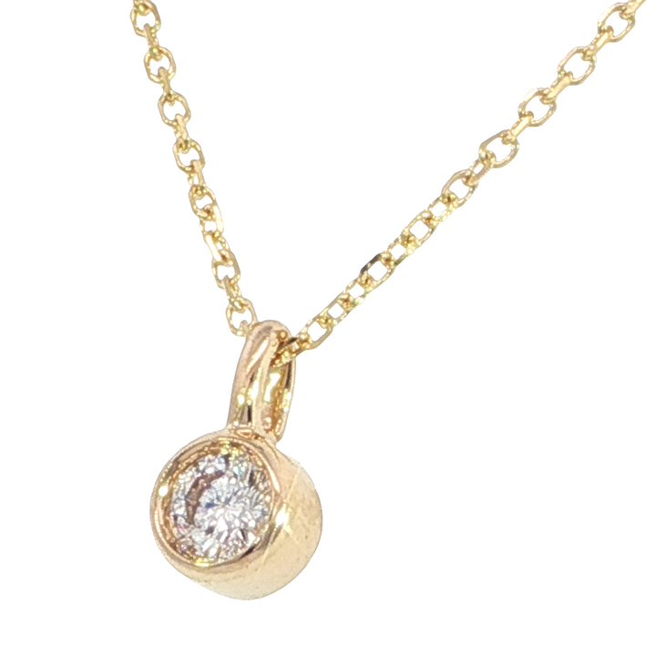 Diamond Pendant 0.1ct. 14k Yellow Gold