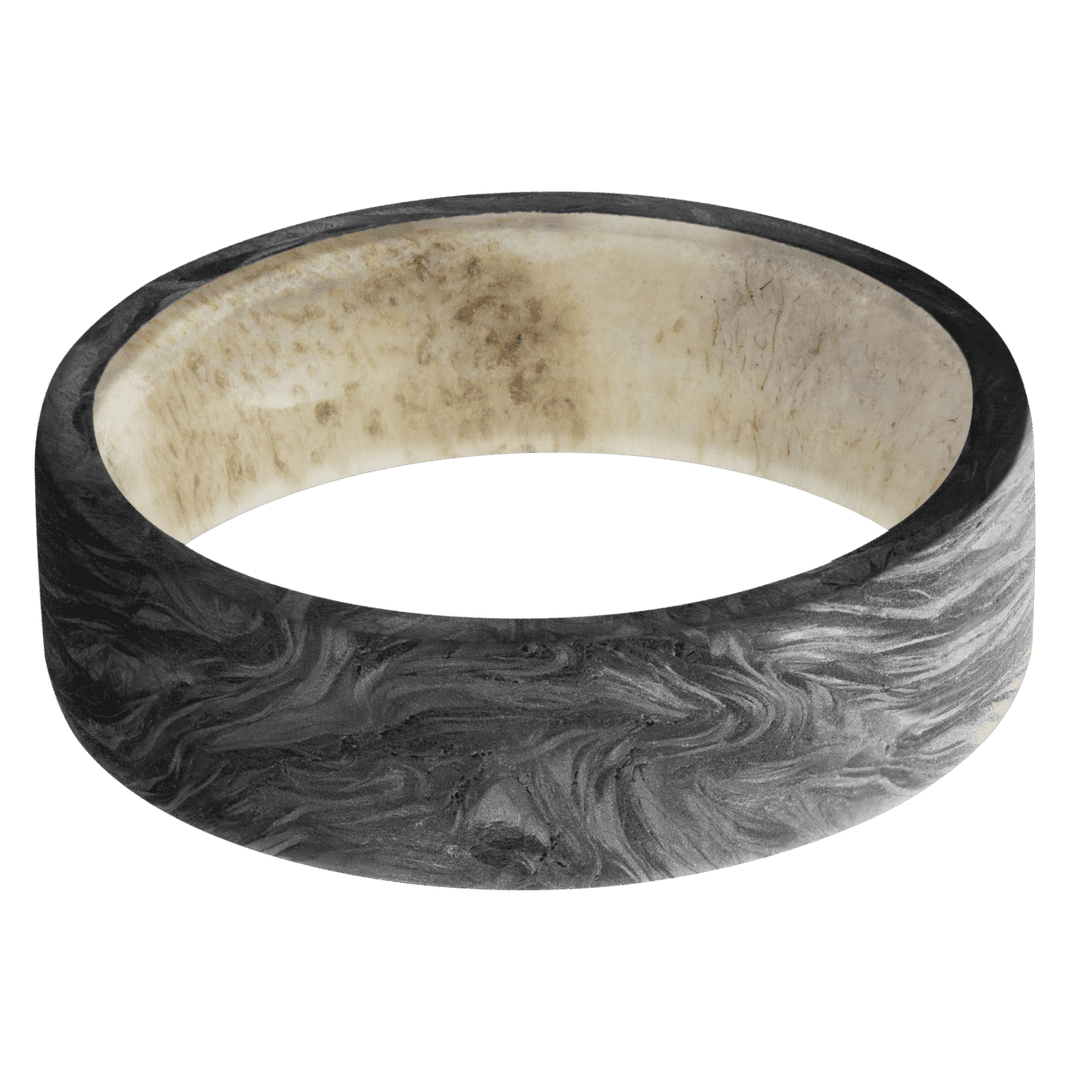 Forged Carbon Fiber + None Finish + Antler